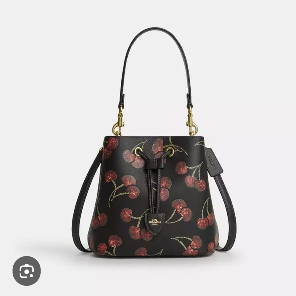 New Coach Cherry Rowan Bucket Bag!! With Zip Wallet. Sold Out! Not A Reseler!